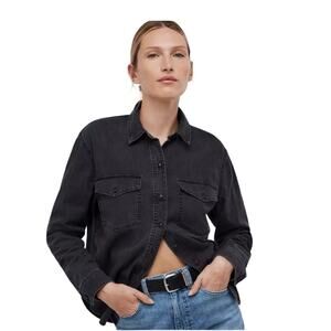 MADEWELL Women Shirt Western Size Small NWT Lunar Black